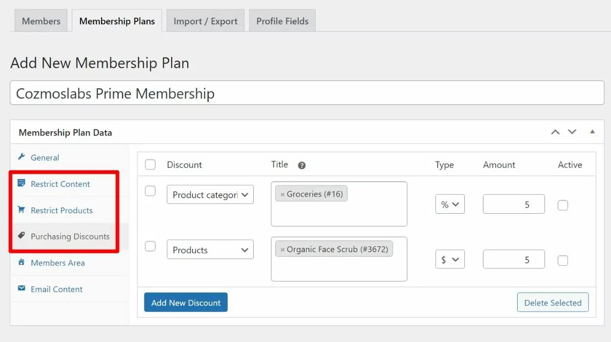WooCommerce memberships plugin levels