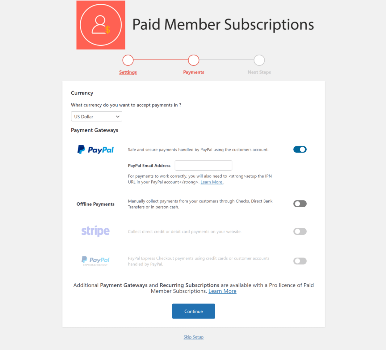 Payment methods