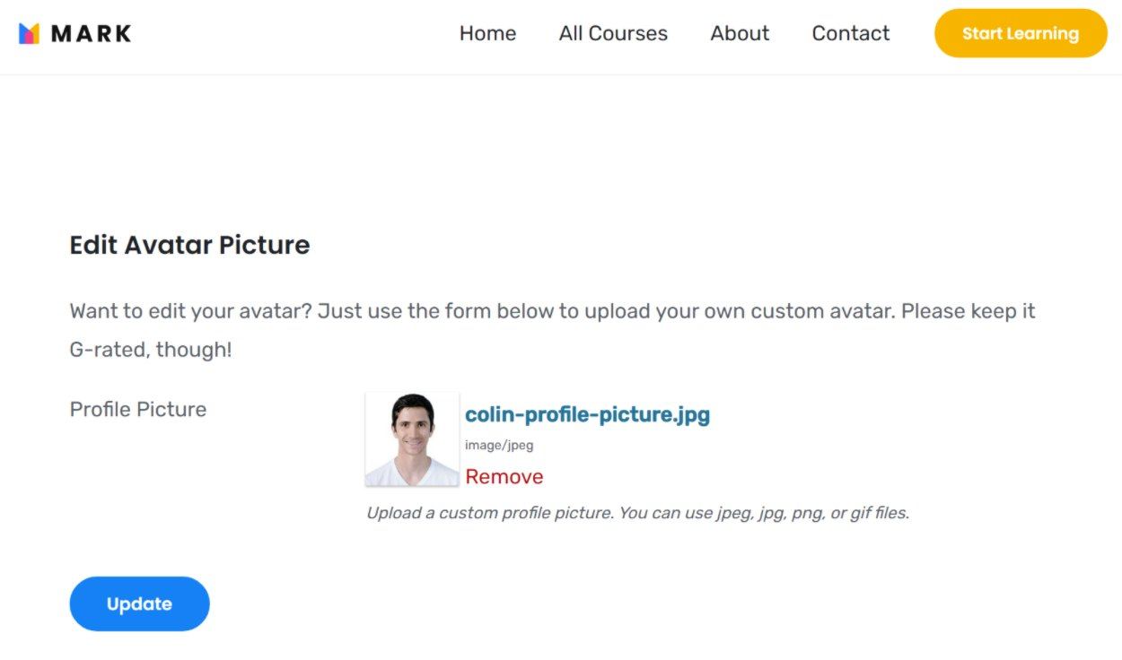 Dedicated WordPress user avatar upload field