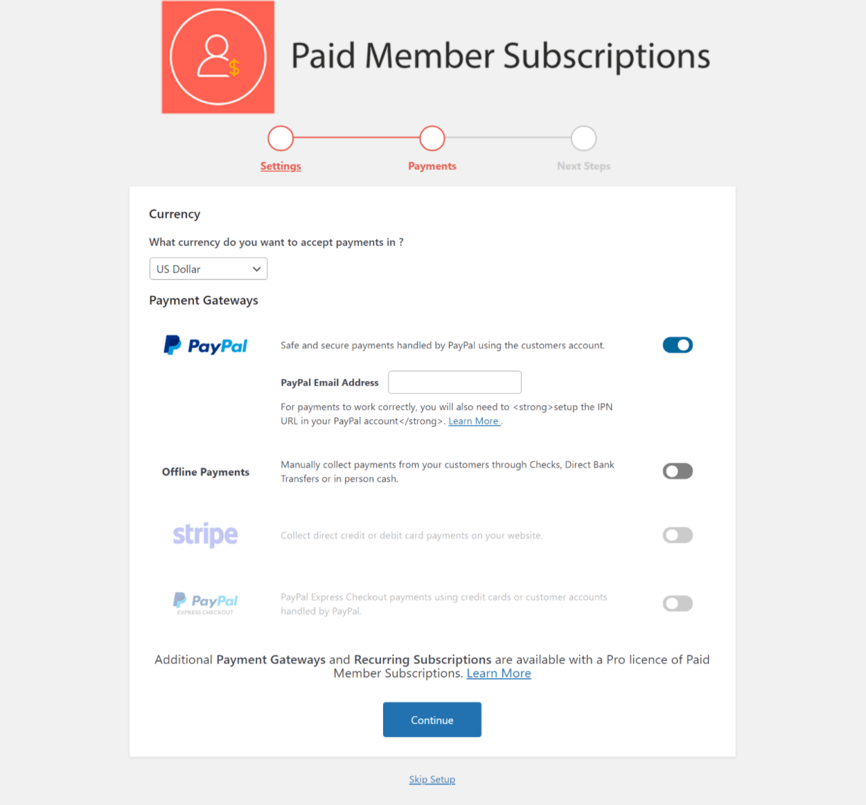 Payment gateways