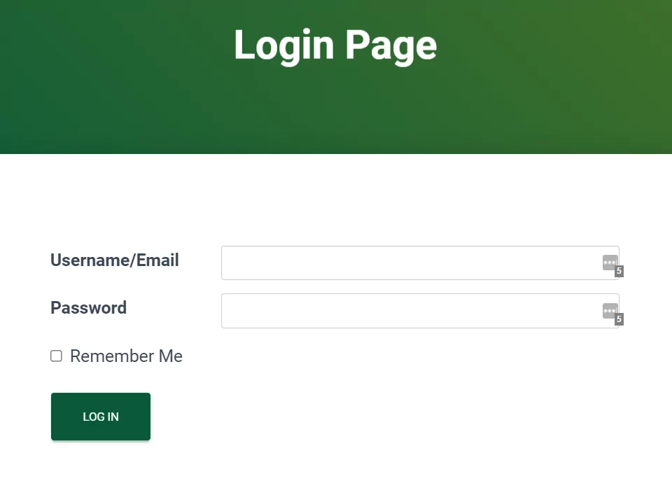 Custom Login Page