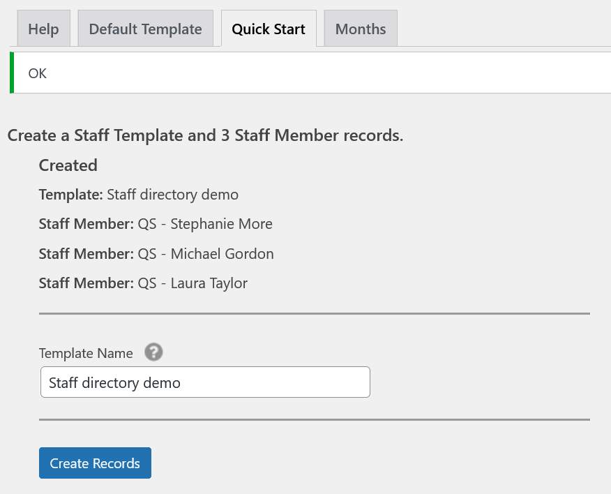 Basic staff directory with Staff List