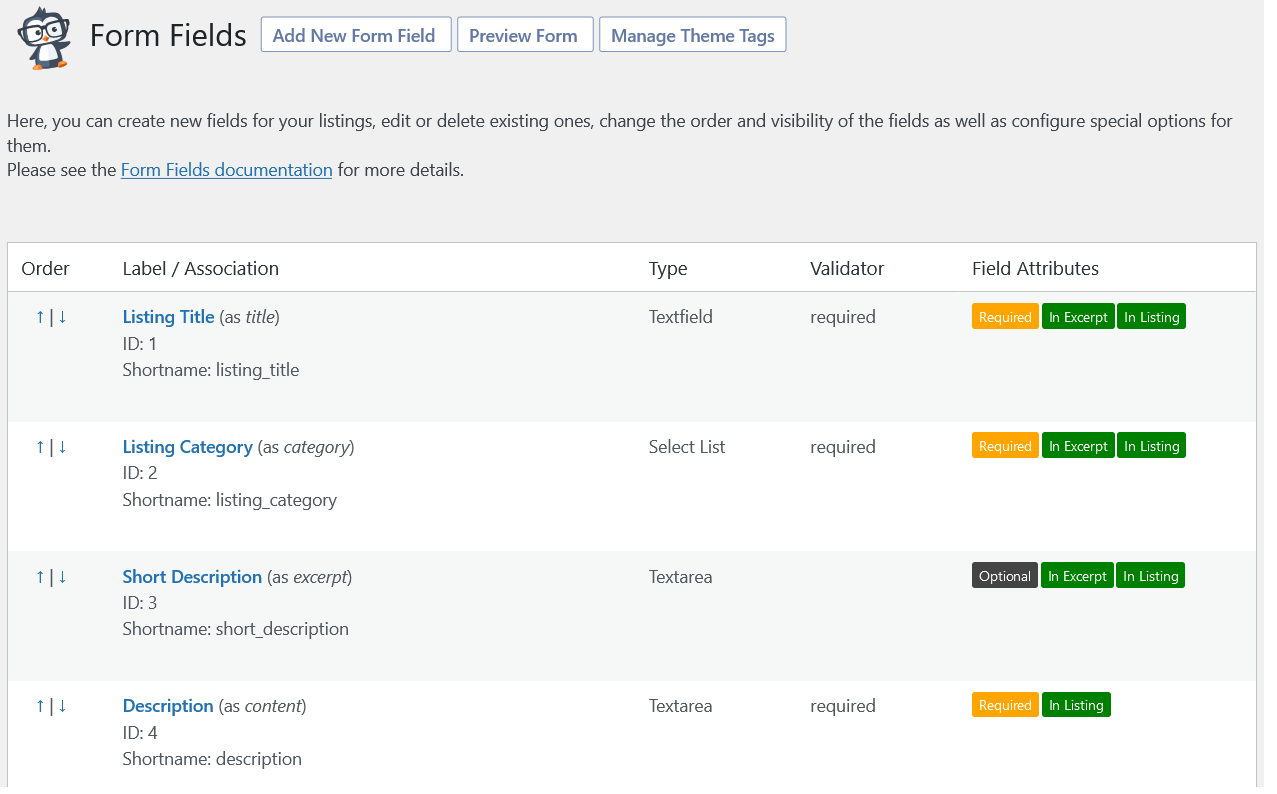 Customozation options in Business Directory Listings