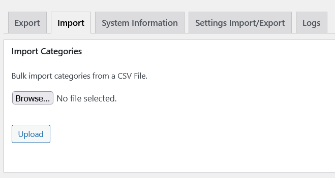 Import and export staff listings