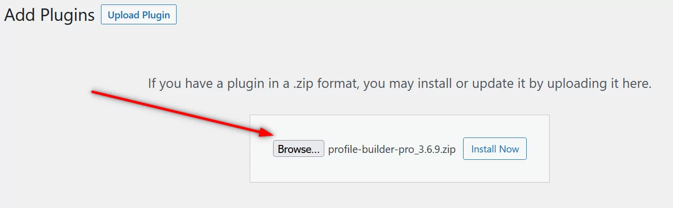 This is how you upload a plugin