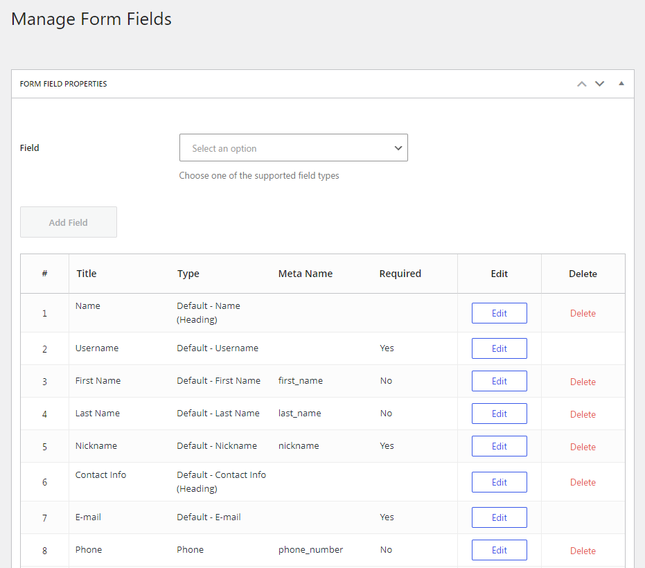 WooCommerce My Account page form fields