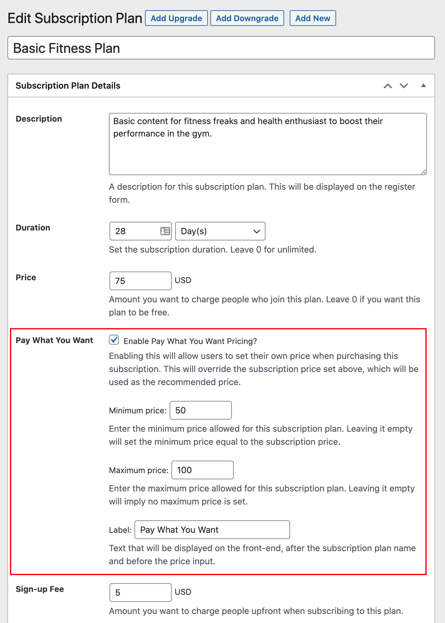 Pay What You Want subscription pricing models