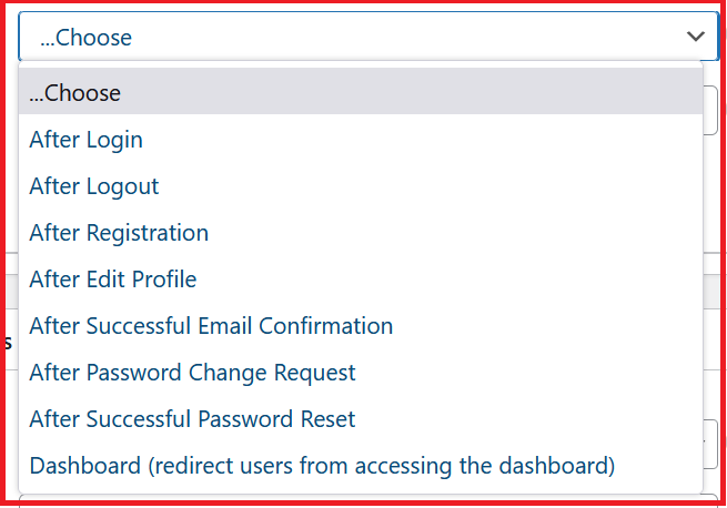 Redirects for important user actions