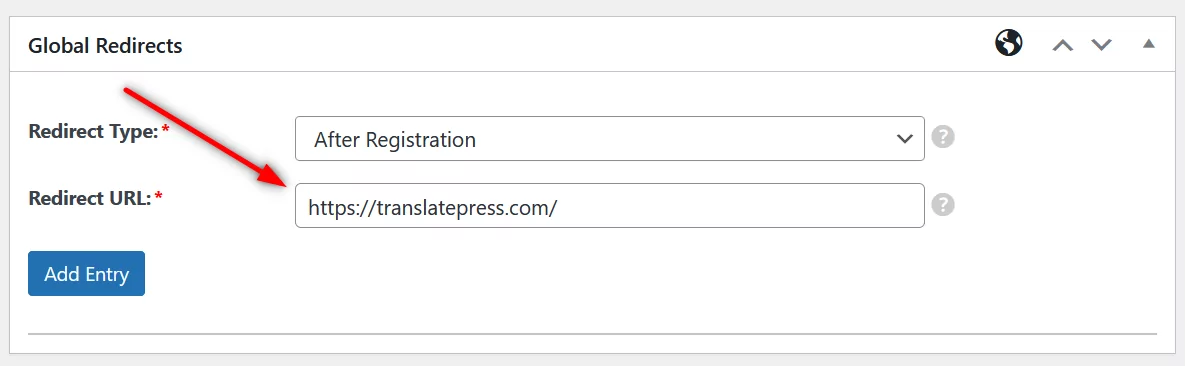 WordPress redirect to external URL