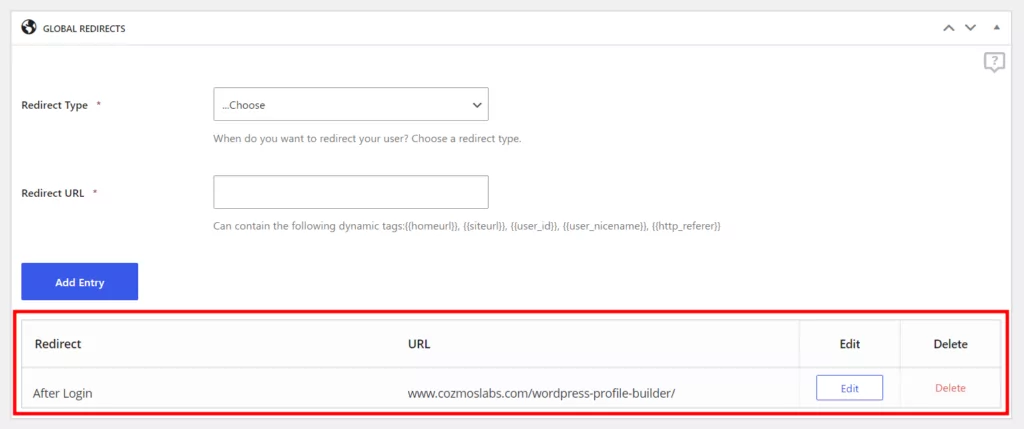 WordPress redirect on login to another page
