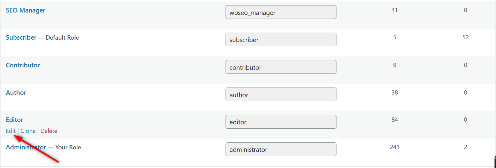Customizing WordPress Editor role