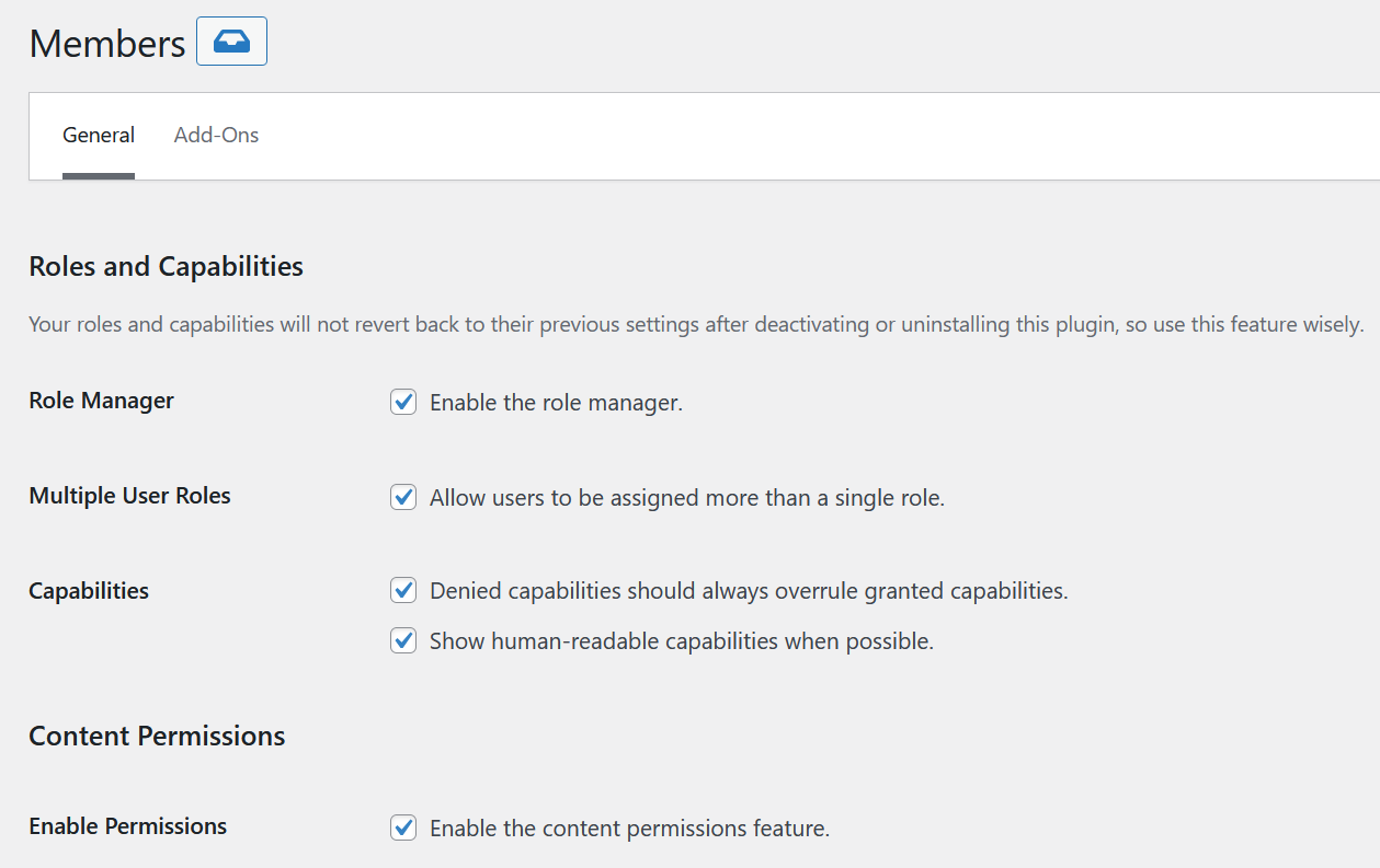 Shop manager user role settings