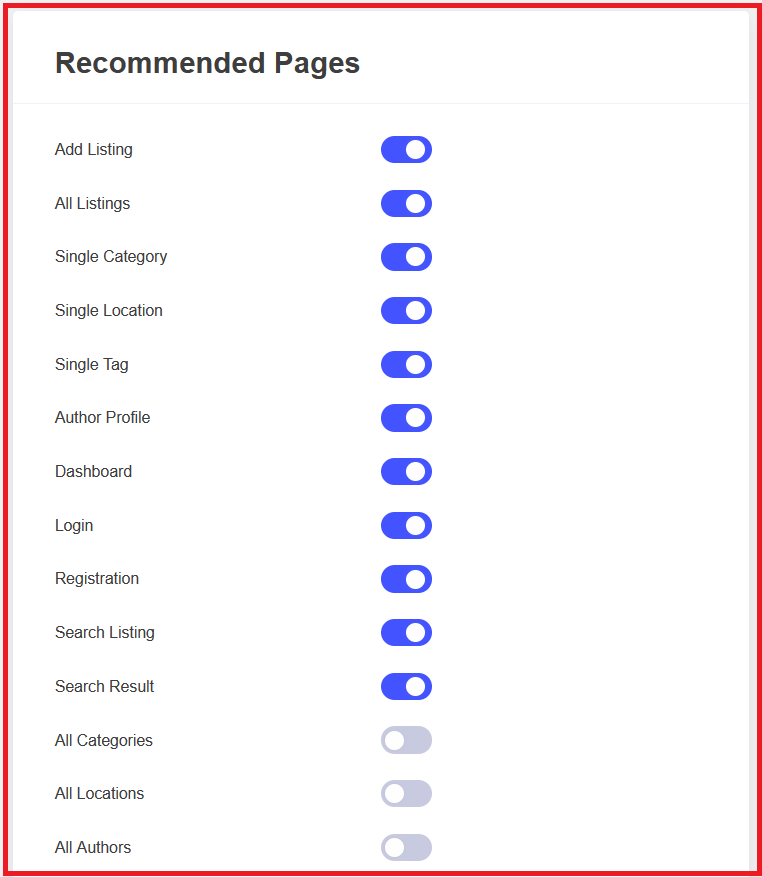 Creating recommended pages automatically