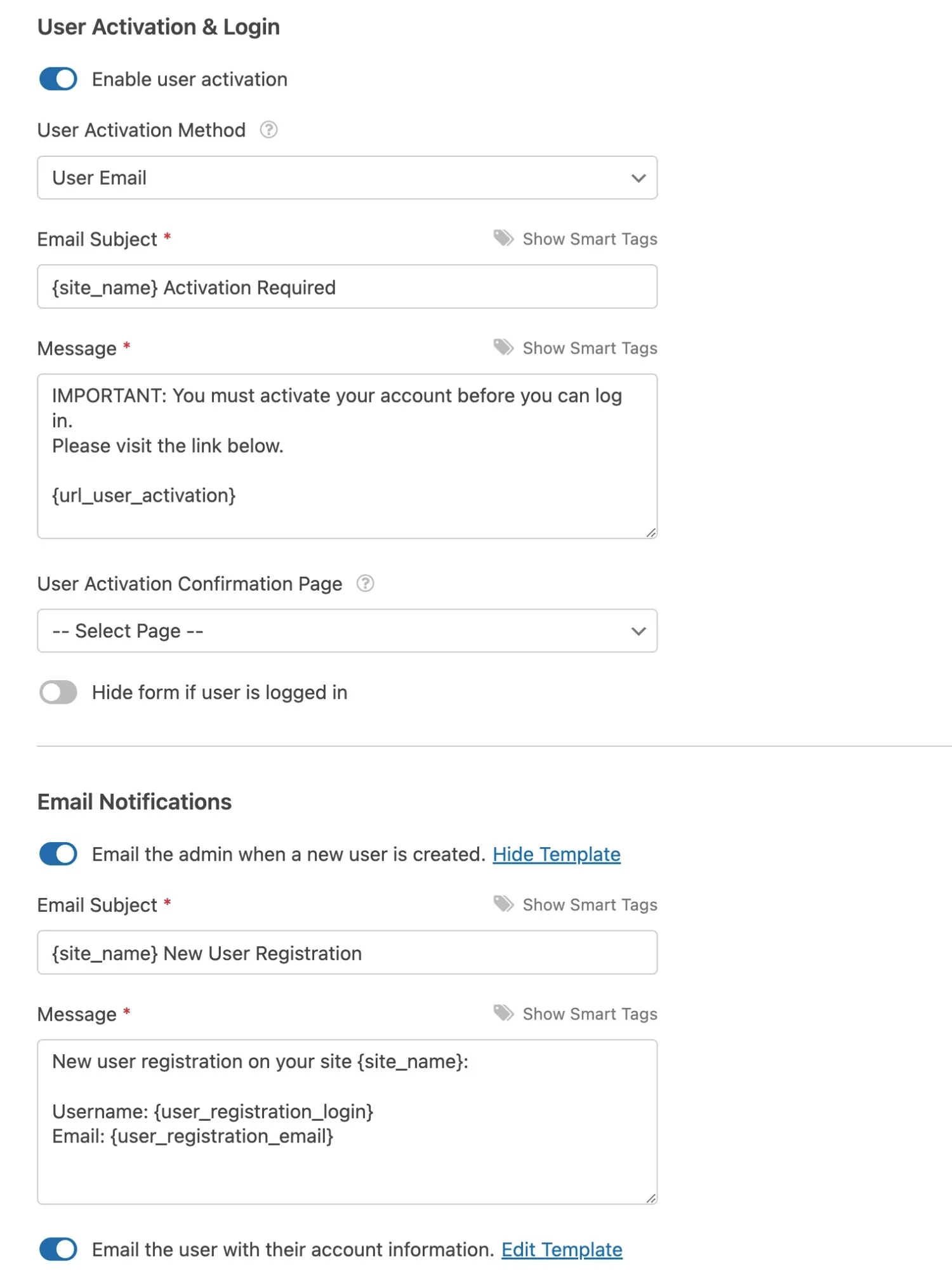 WPForms email customizer
