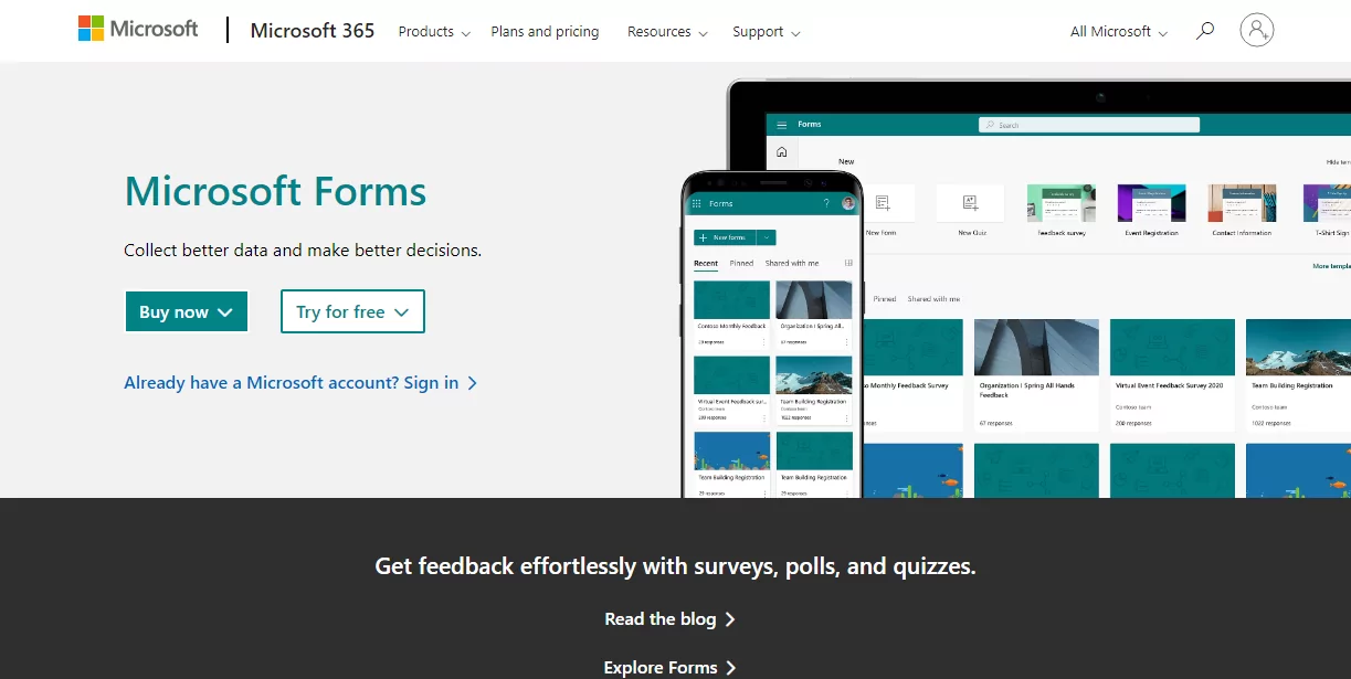 Microsoft forms home page gravity forms free alternative