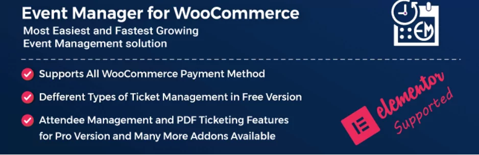 Event Manager and Tickets Selling Plugin for WooCommerce