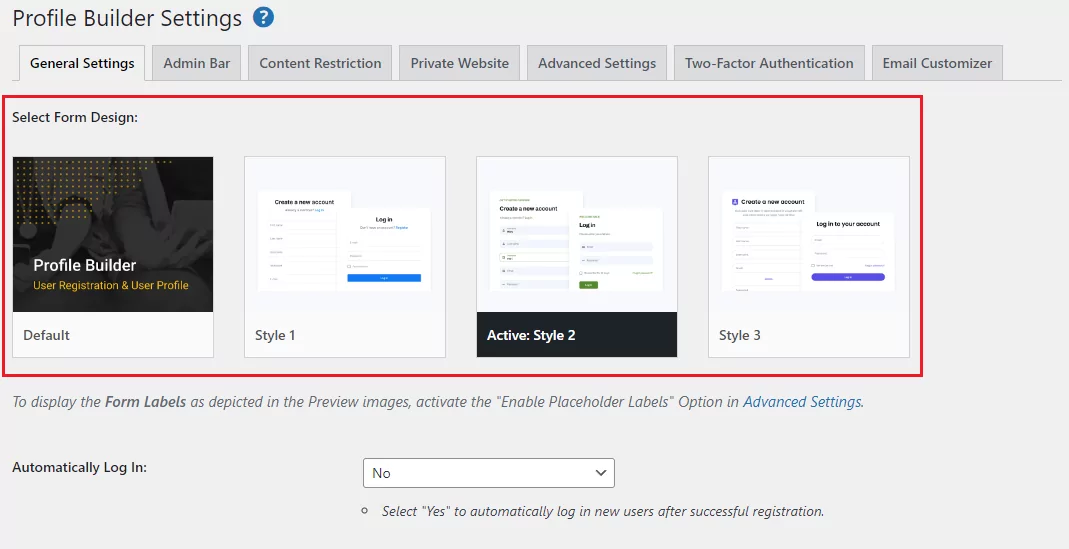 Profile Builder Pro form customization