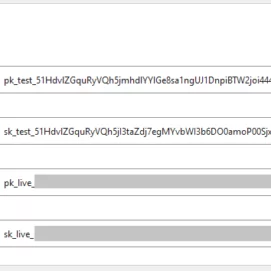Stripe addon API credentials
