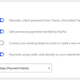 Select Stripe addon as payment gateway