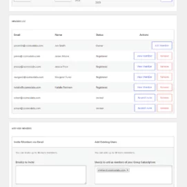 Settings for group memberships subscripition plan