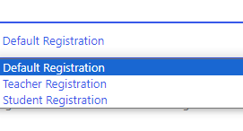 BuddyPress addon choosing the registration profile form to display