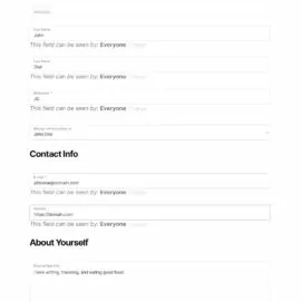 BuddyPress Edit Profile Form