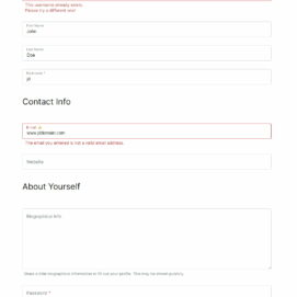 Labels Edit functionality applied to a message from the front end registration form