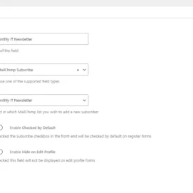 Profile Builder MailChimp addon field