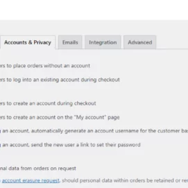 The location of the "Allow customers to create an account on the "My account" page" WooCommerce setting