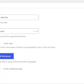 Repeater field general settings