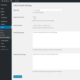 Client portal general settings