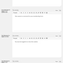 Forum topic custom restriction messages