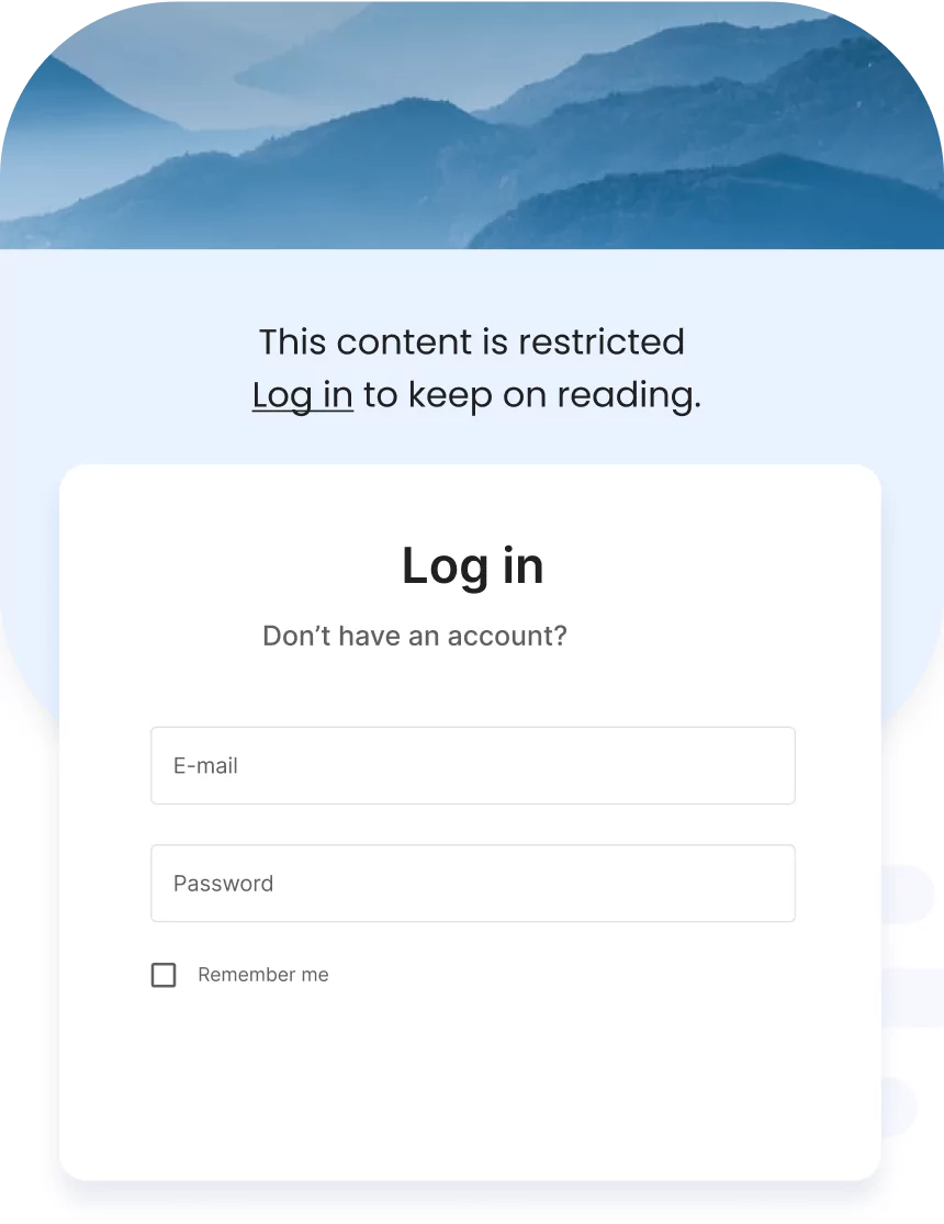 Login form preview