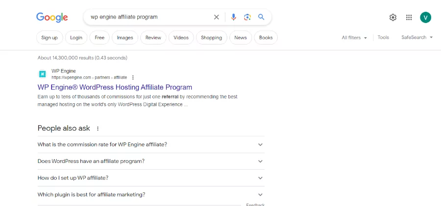 example of affiliate program wp engine