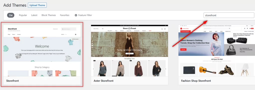 Download Storefront WooCommerce theme