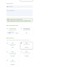 WordPress member registration page