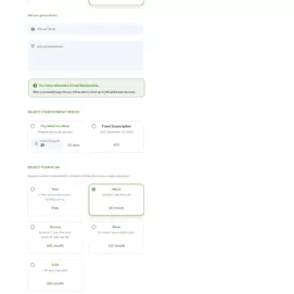 WordPress member registration page