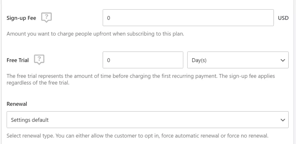 Enable subscription renewal for memberships