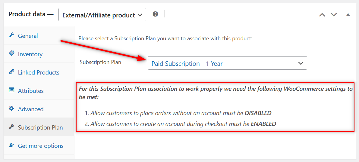 Subscription product