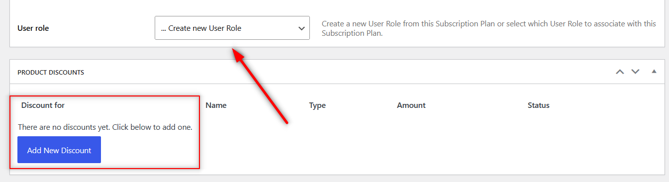 Customize subscription plan for user roles and discounts