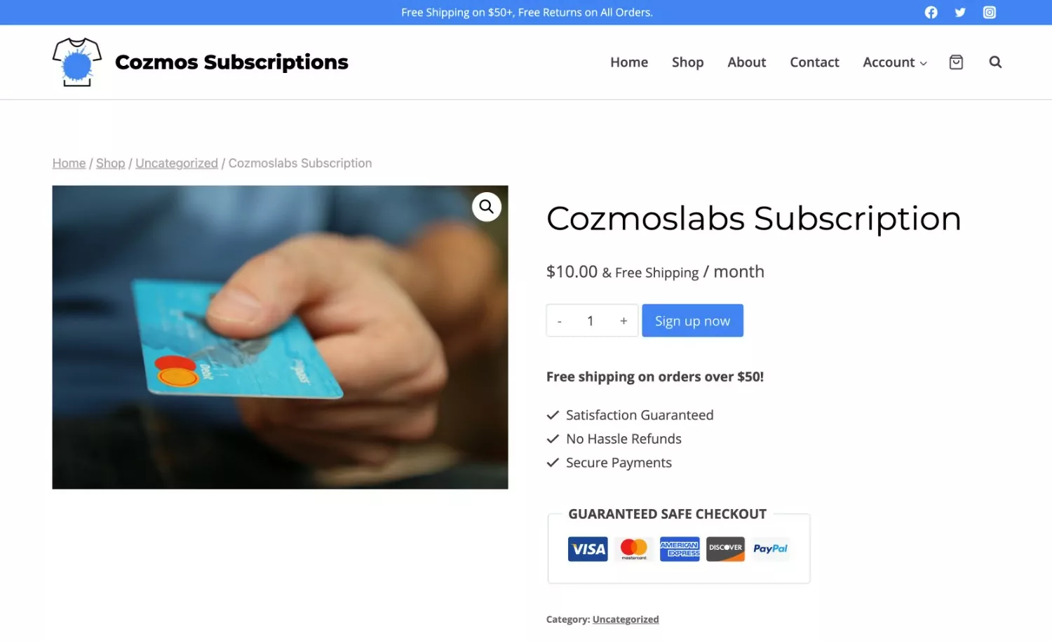 Subscription product