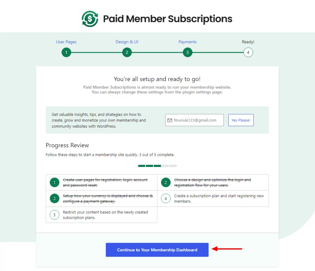 paid member subscriptions