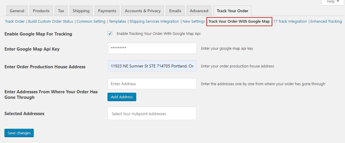 Shipment tracking through Google Maps