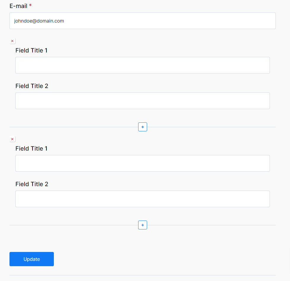 Profile Builder Repeater Fields Edit Profile form