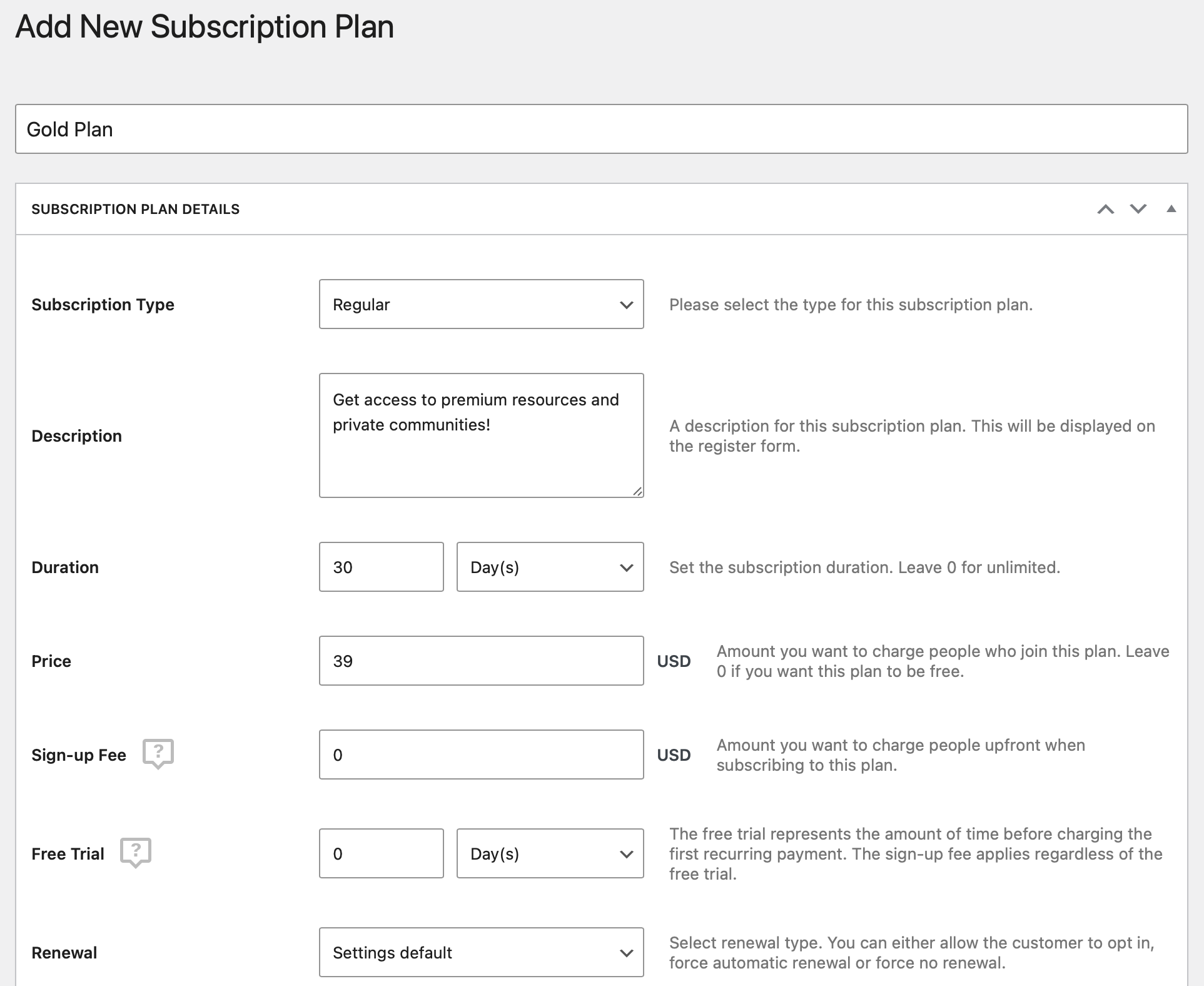 Add subscription plans to create a private forum website