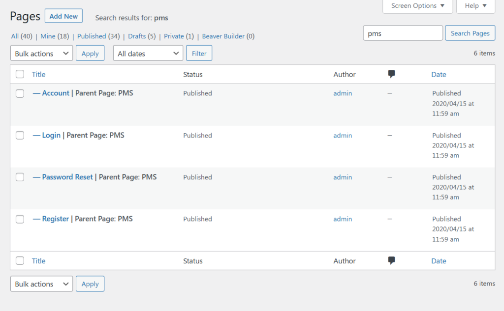 Paid Member Subscriptions user pages