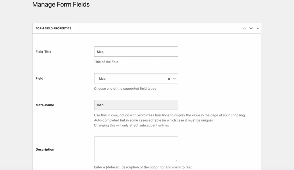 Profile Builder Map field