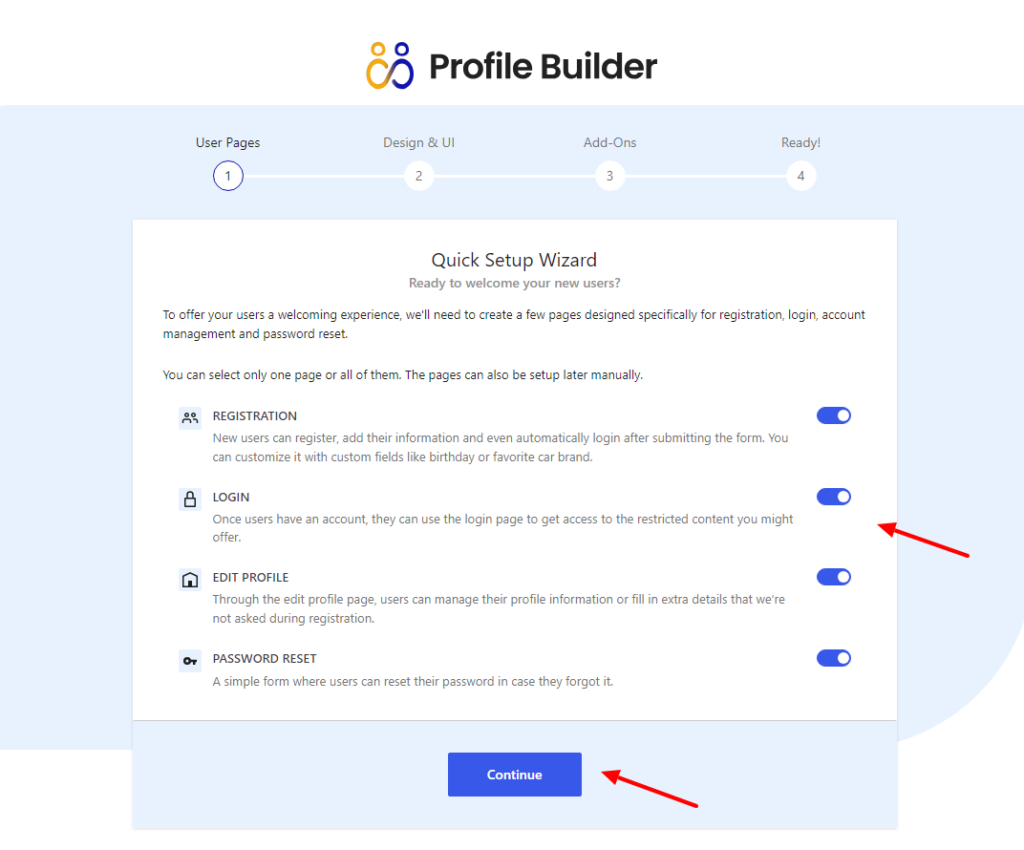 Enabling user pages