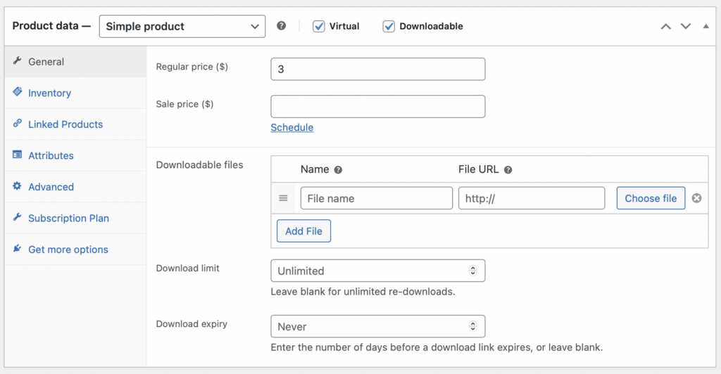 Printable product data
