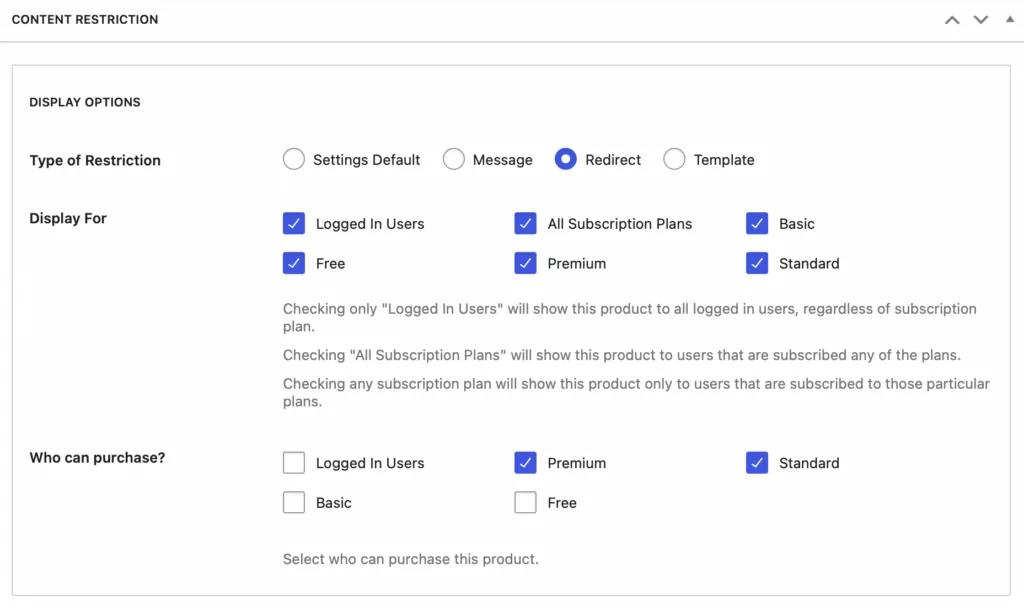 Restrict access to printables